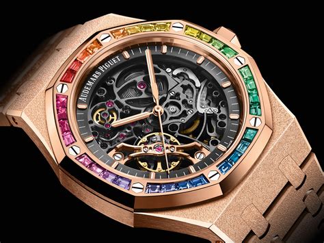 audemars piguet royal oak skeleton frosted rainbow|Audemars Piguet royal oak collection.